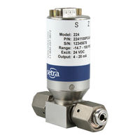Setra Systems 224 Installation Manual