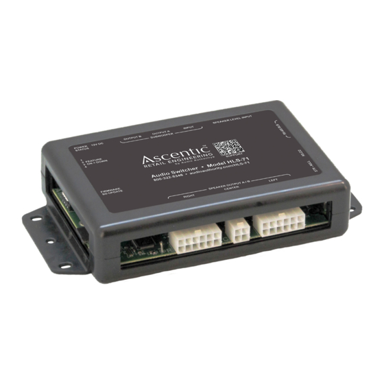 Audio Authority Ascentic HLS-71 Series User Manual