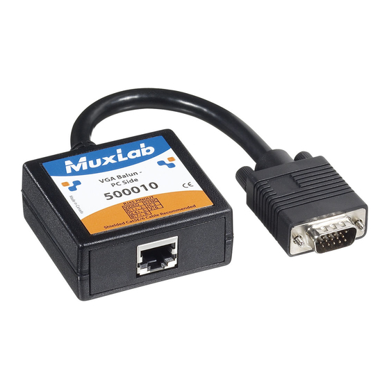 MuxLab 500010 Quick Installation Manual