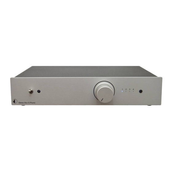 Pro-Ject Audio Systems Stereo Box S Phono Instructions For Use