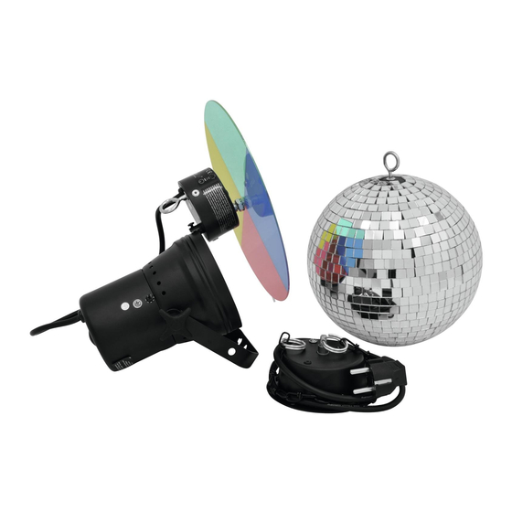 EuroLite MIRROR BALL SET 30 cm with pinspot User Manual