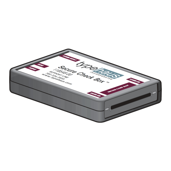 TypeHaus Secure Check Box Installation Manual