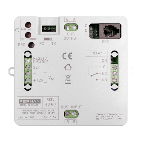 Fermax DUOX RELAY Installation Manual