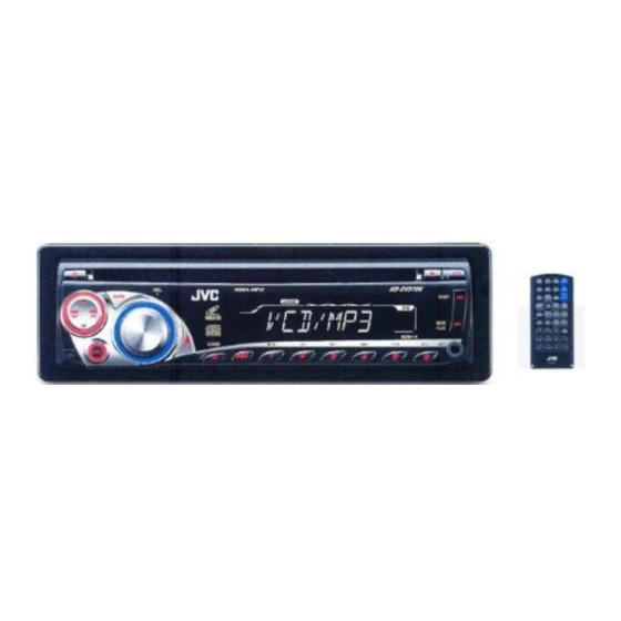 JVC KD-SV3706 Installation & Connection Manual