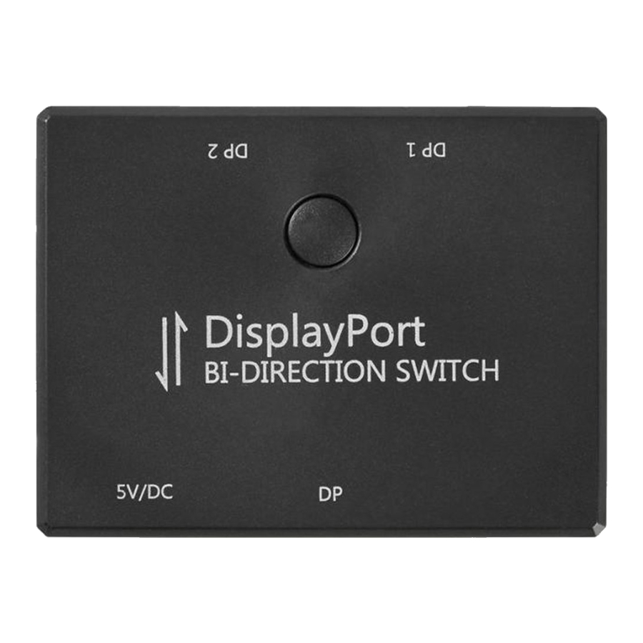 Nedis CSWI3702BK - 2-Port DisplayPort Switch. Bi-directional Manual