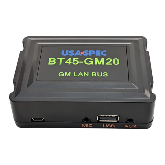 usa-spec BT45-GM20 Product Manual