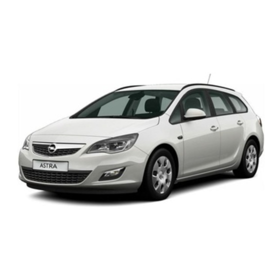 Opel 2011 Astra J Owner's Manual