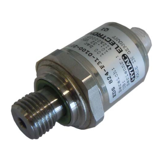 HYDAC ELECTRONIC EDS 820 Operating Manual
