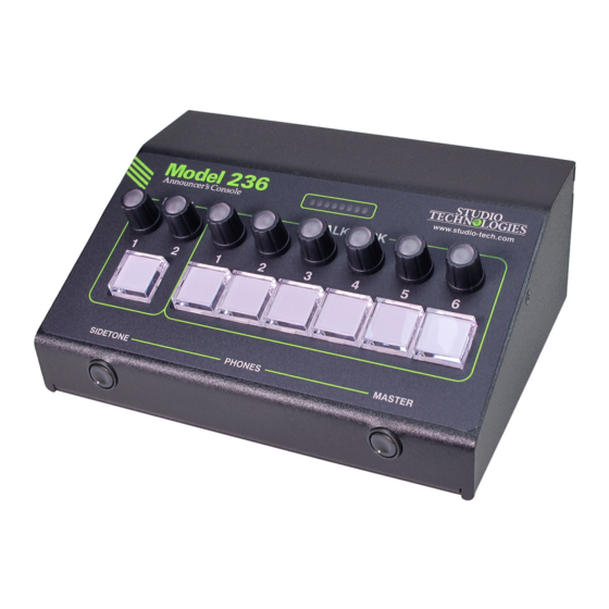 Studio Technologies 236 User Manual