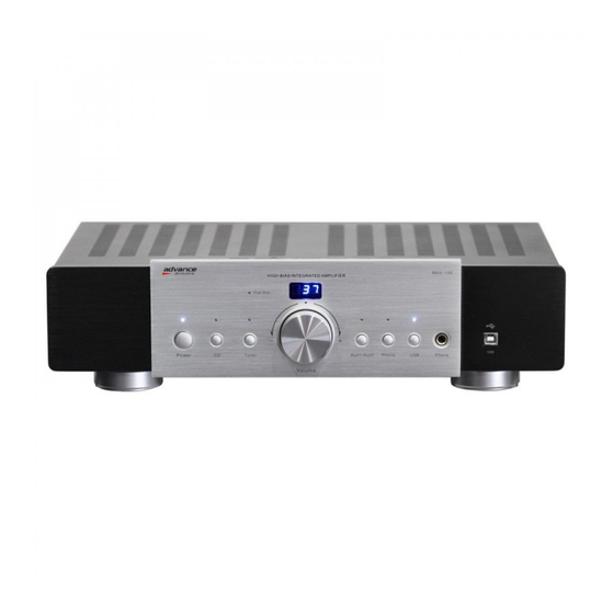 Advance acoustic MAX-150 Quick Start Manual