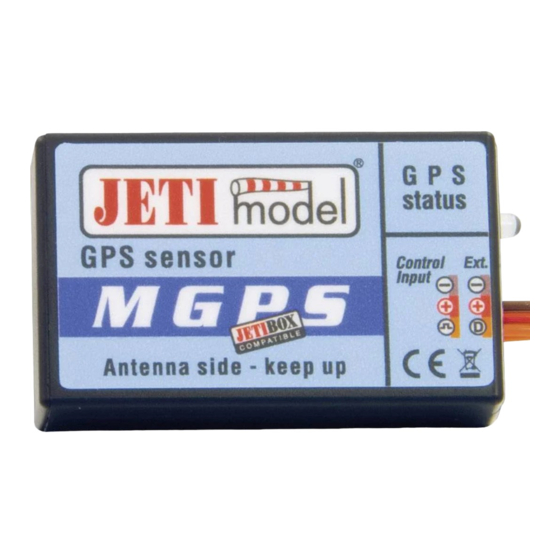 User Manuals: Jeti MGPS Telemetry Sensor GPS