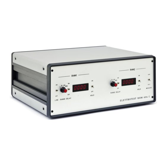 Elettrotest RM30A/2 User Manual