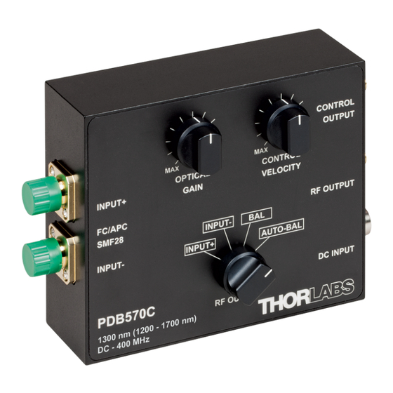THORLABS PDB570C Operation Manual