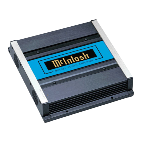 McIntosh MCC222 Owner's Manual