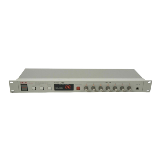 Akai MB76 Operator's Manual