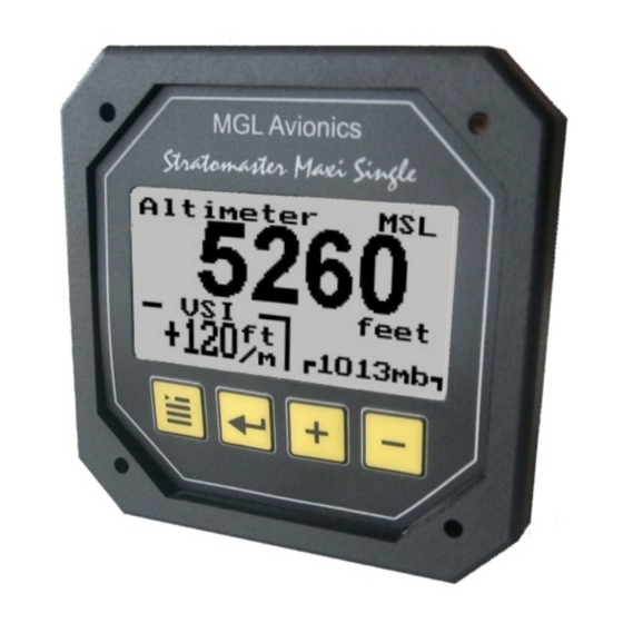 MGL Avionics Stratomaster Maxi Single ALT-3 Instructions Manual