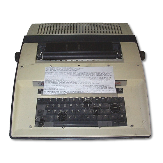 Teletype 43 Service Manual