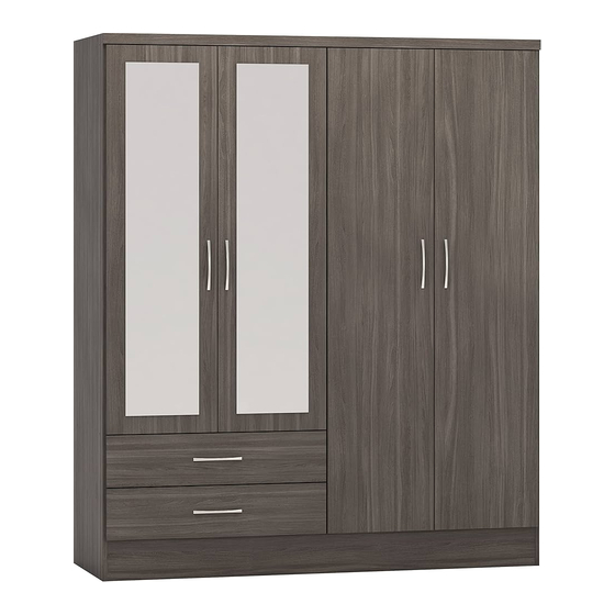 Seconique CHARLES 4 DOOR 2 DRAWER WARDROBE Assembly Instructions Manual