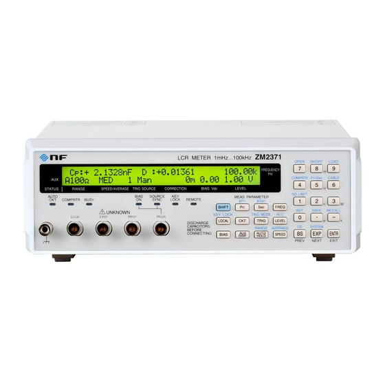 NF ZM2371 Instruction Manual