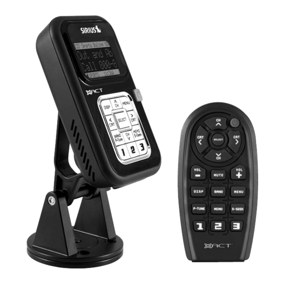 Sirius Satellite Radio Stream Jockey II XTR2CK Instruction Manual