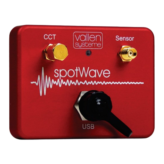 Vallen spotWave 201 Manuals