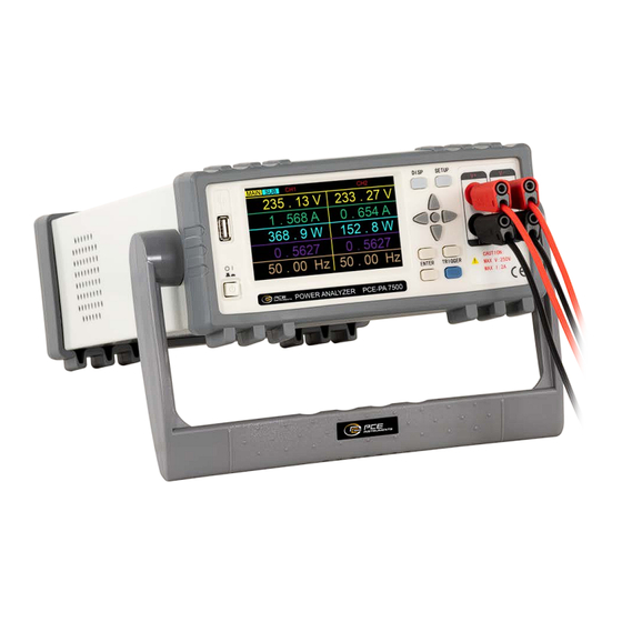 PCE Instruments PCE-PA 7500 Operation Manual