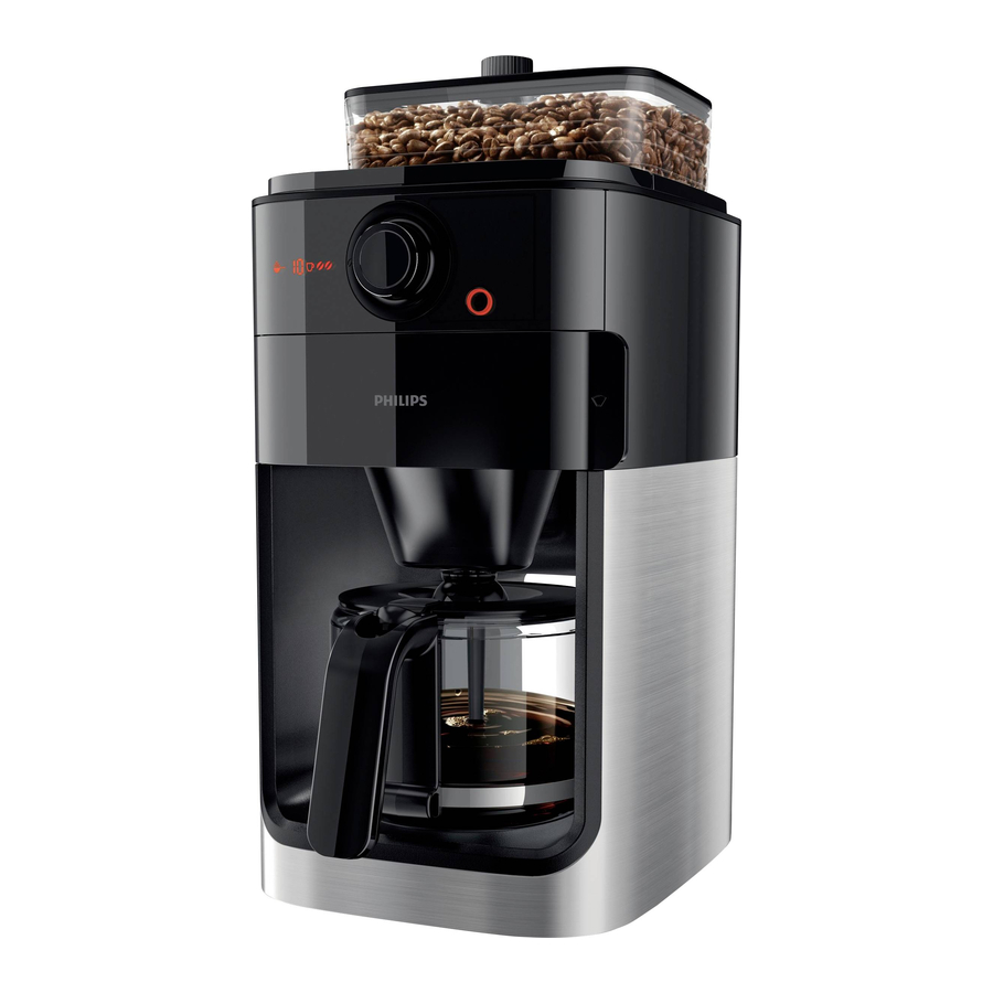 Philips HD7767 - Grind & Brew Drip Filter Coffee Machine, 1.2 L Manual