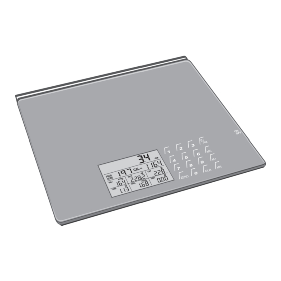 Salter Nutri-Weigh Slim Operating Instructions & Food Code Table
