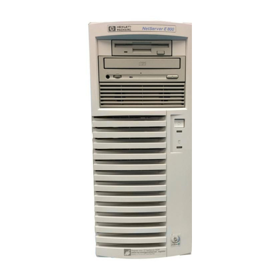 HP netserver e 800 Service Manual