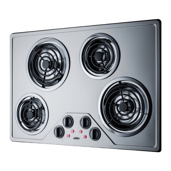 Summit CR4SS24 Electric Cooktop Manuals