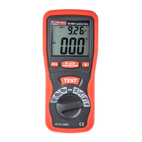 RS PRO RS-5500 Instruction Manual