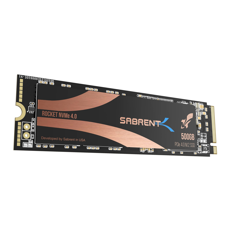SABRENT ROCKET NVMe 4.0, SB-ROCKET-NVMe4-500 - SSD Manual