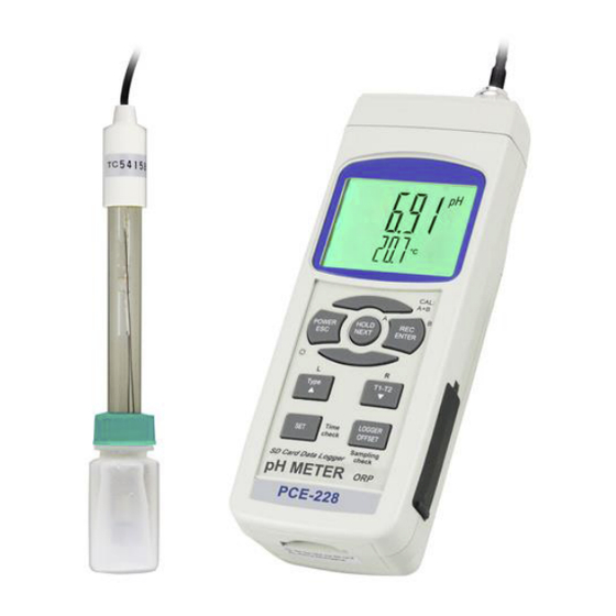 PCE Instruments PCE-228M Manual