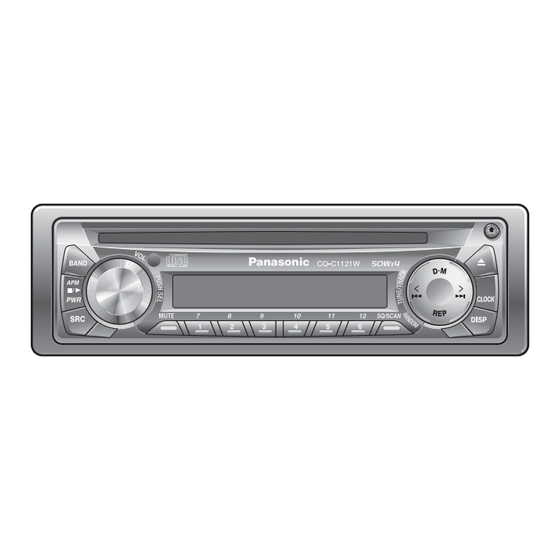 Panasonic CQ-C1001W Installation Instructions