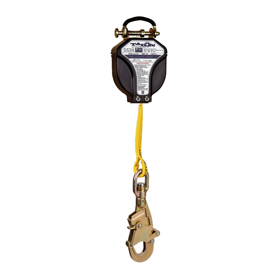 DBI SALA Talon Edge web lifeline SRL Series Instruction Manual