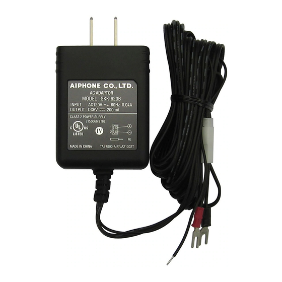 Aiphone SKK-620B Installation Manual