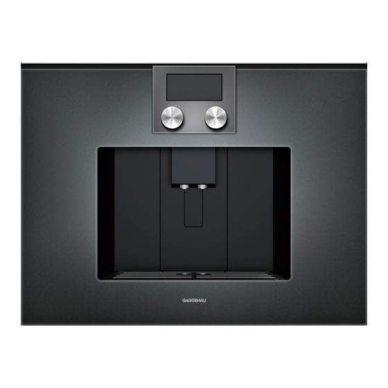 Gaggenau CMP270111+ Instruction Manual