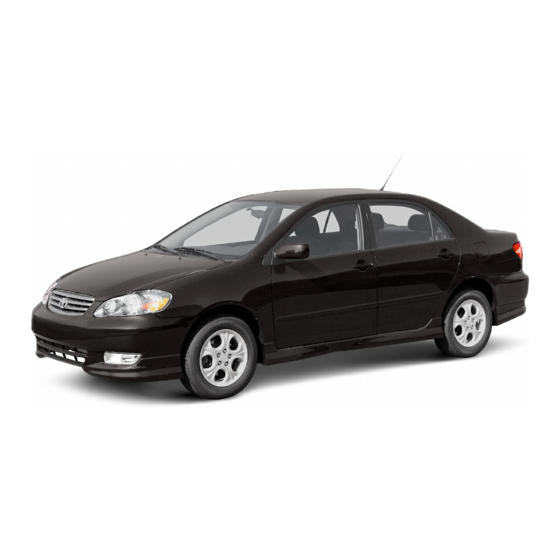 Toyota Corolla 2004 Manuals