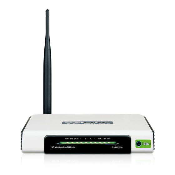 TP-Link TL-MR3220 Datasheet