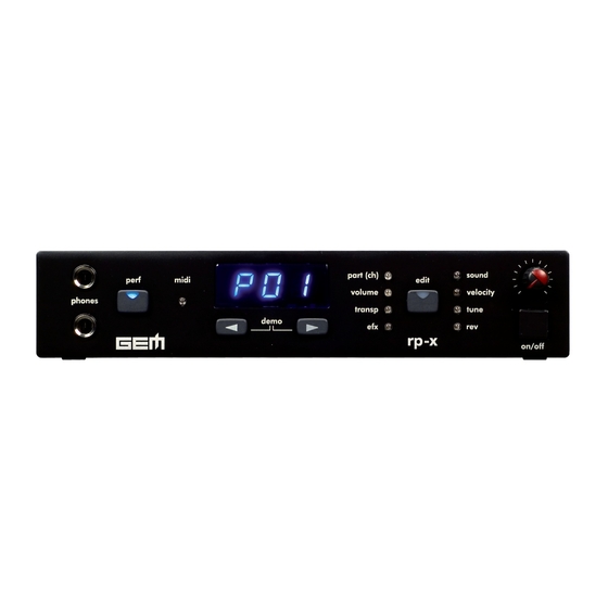 General Music rp-x Owner's Manual