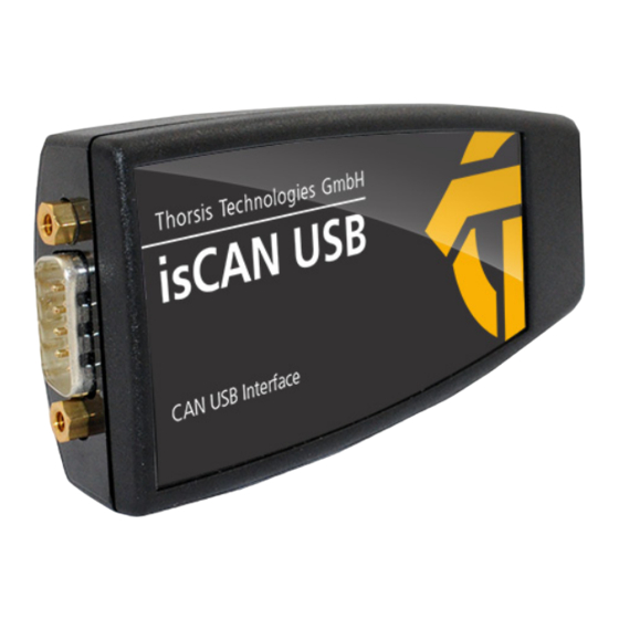 Thorsis Technologies isCAN USB User Manual