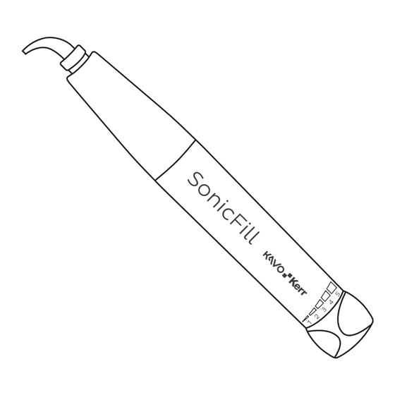 KaVo Kerr SonicFill Handpiece Instructions For Use Manual
