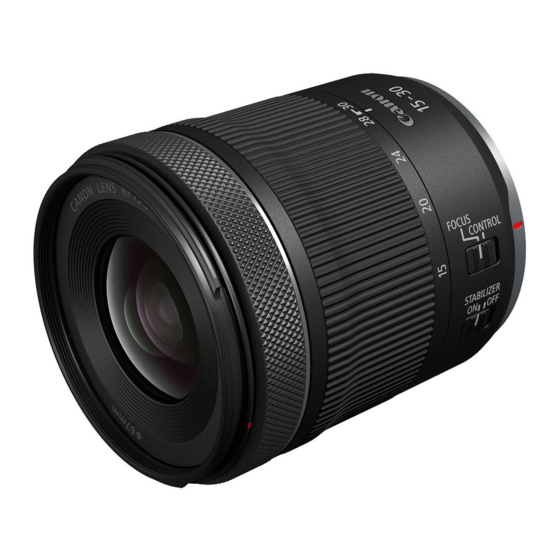 Canon RF15-30mm F4.5-6.3 IS STM Manuals
