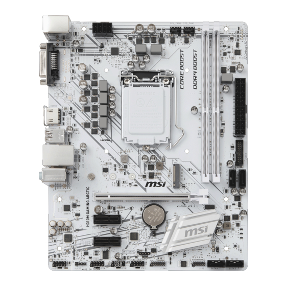 MSI H310M GAMING ARCTIC User Manual