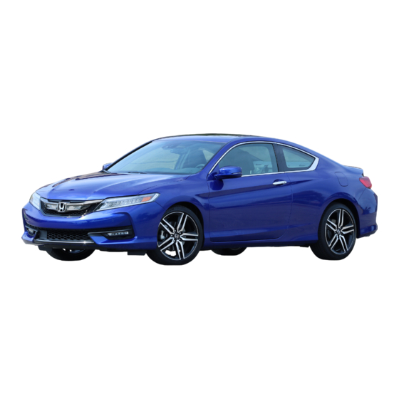 Honda Accord Coupe 2017 Owner's Manual