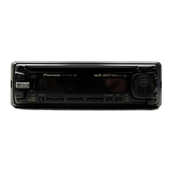 Pioneer DEH-2030R Service Manual
