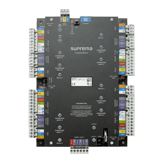 suprema CoreStation CS-40 Configuration Manual