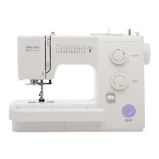 Baby Lock zeal BL35B Instruction And Reference Manual