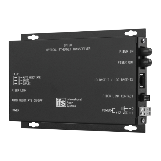 Interlogix D7120 Installation & Operation Instructions