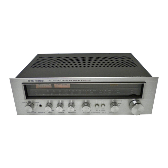 Kenwood KR-4070 Instruction Manual